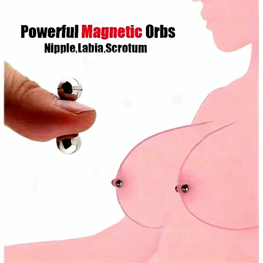 Ultra Powerful Magnetic Orbs Nipple Clamps BDSM Bondage Stimulator Clitoris Labia Nipple Creative Fidget Magnets Adult Sex Toys