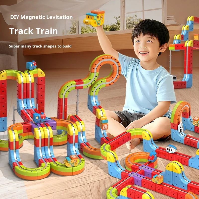 Magnetic Bullet Train Set For Kids With Electric Locomotive Diy Track Building Blocks Stem Educational Construction Toy Birthday Secondary image