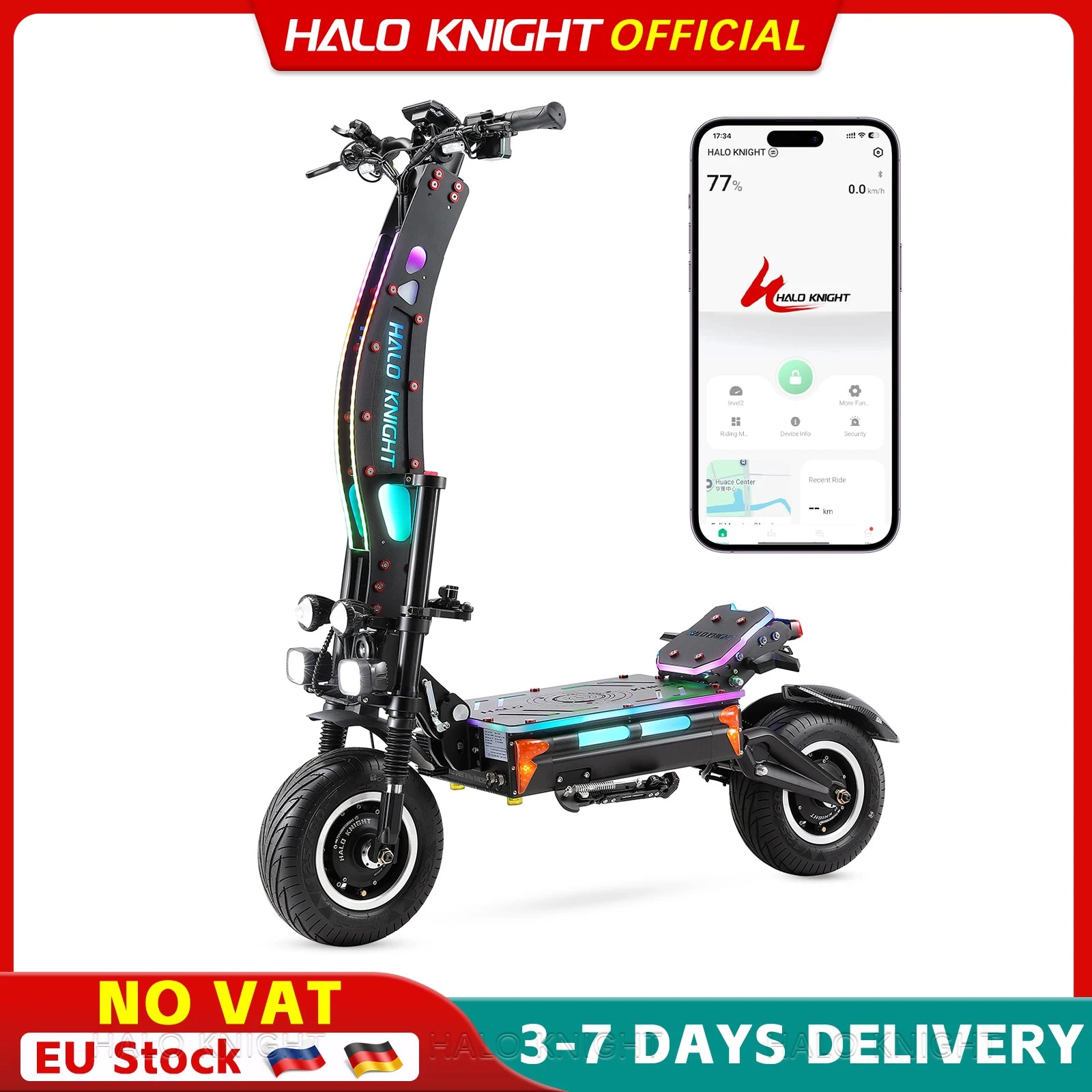 HALO KNIGHT T107Max 72V 8000W Adult Electric Scooter Fast 120km/h Electrical Scooter Powerful Dual Motors Escooter Top E-scooter Main image