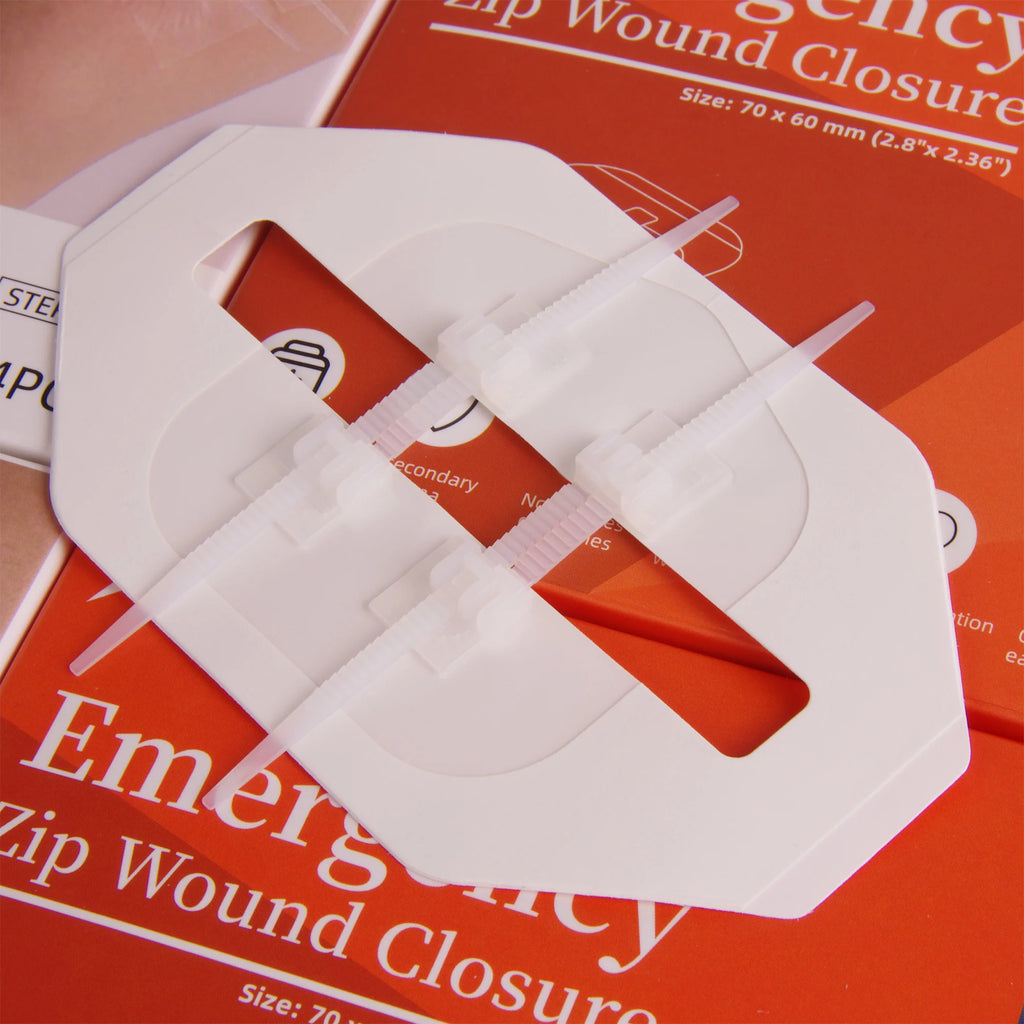 2-4PCS Zipper Painless Wound Closure Device Suture-free Wound Dressing Closure Strips Kit Emergency Laceration Closures for Ifak