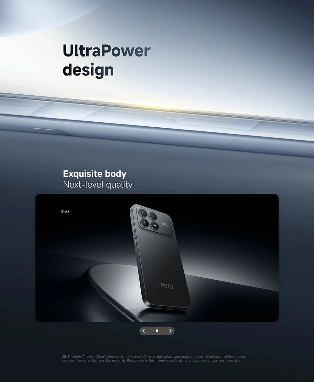 Global Version POCO F8 Pro 5G 6.59" Snapdragon® 8 Elite Mobile Platform 100W HyperCharge 6210mAh 50MP camera NFC IP68 XIaomi