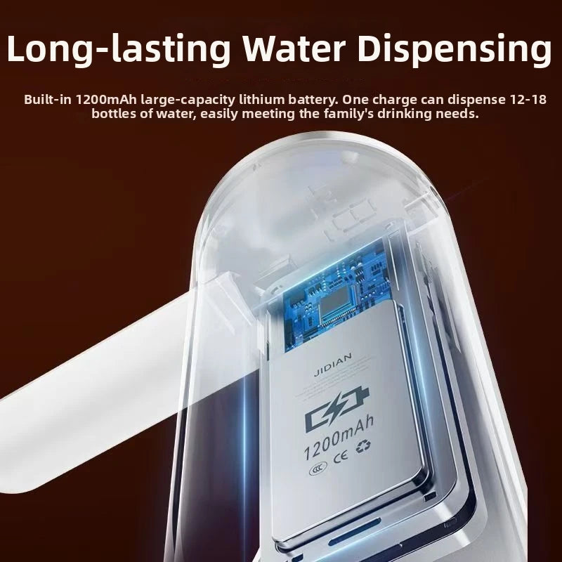 Electric Water Dispenser Foldable Automatic Water Pump Bottle With LED Display USB Charging Household Barreled Water Dispenser