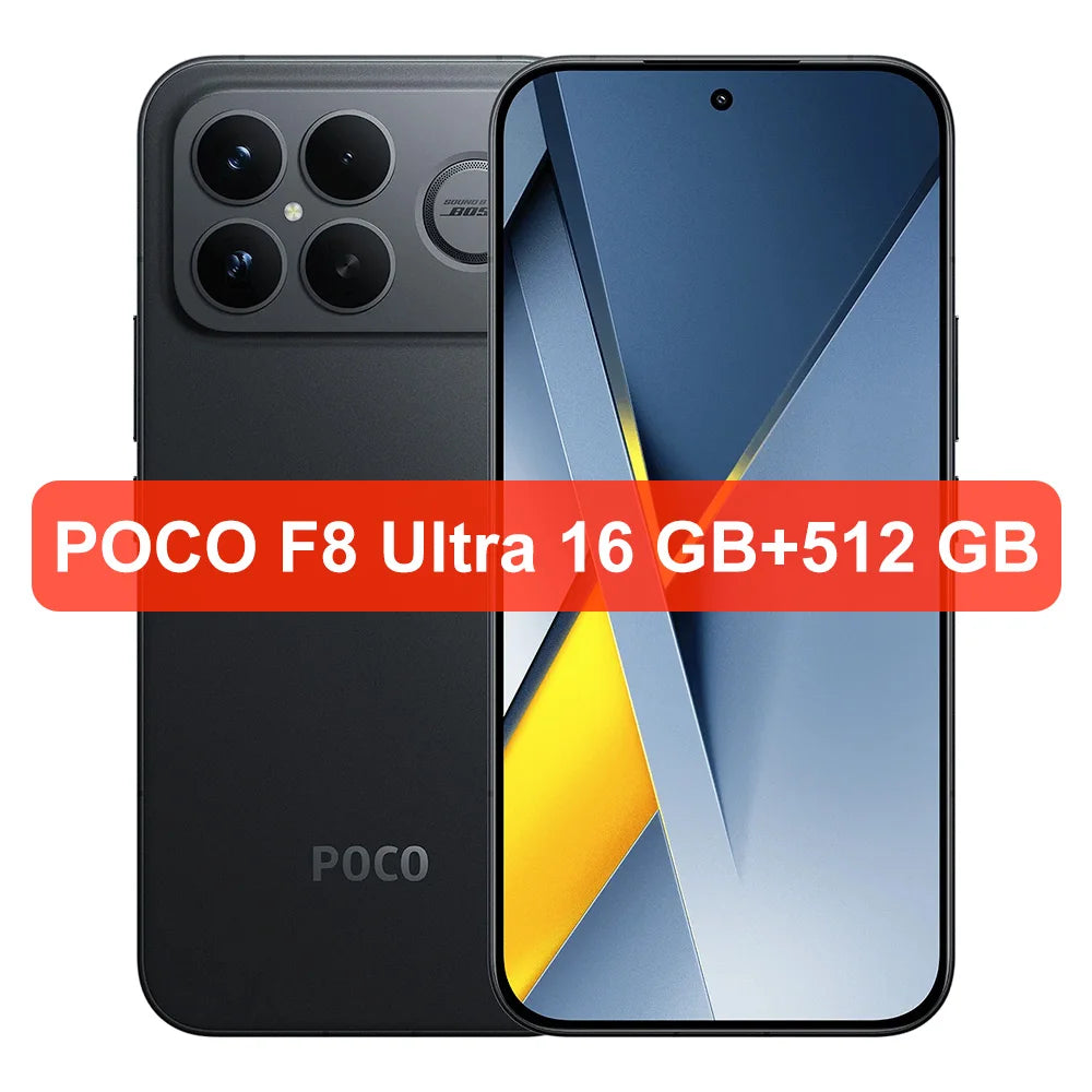 Global Version POCO F8 Ultra 5G Smartphone Snapdragon® 8 Elite Gen 5 6.9" Eye-care AMOLED Display 100W HyperCharge 6500mAh NFC I