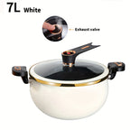 1 Piece of Fat Daddy Micro Pressure Cooker, 7L Large Capacity, 26cm, Suitable for Home Use, Multi-Functional Non-Stick Pot for Stewing and Cooking Soup, Compatible with Induction Cookers and Gas Stoves