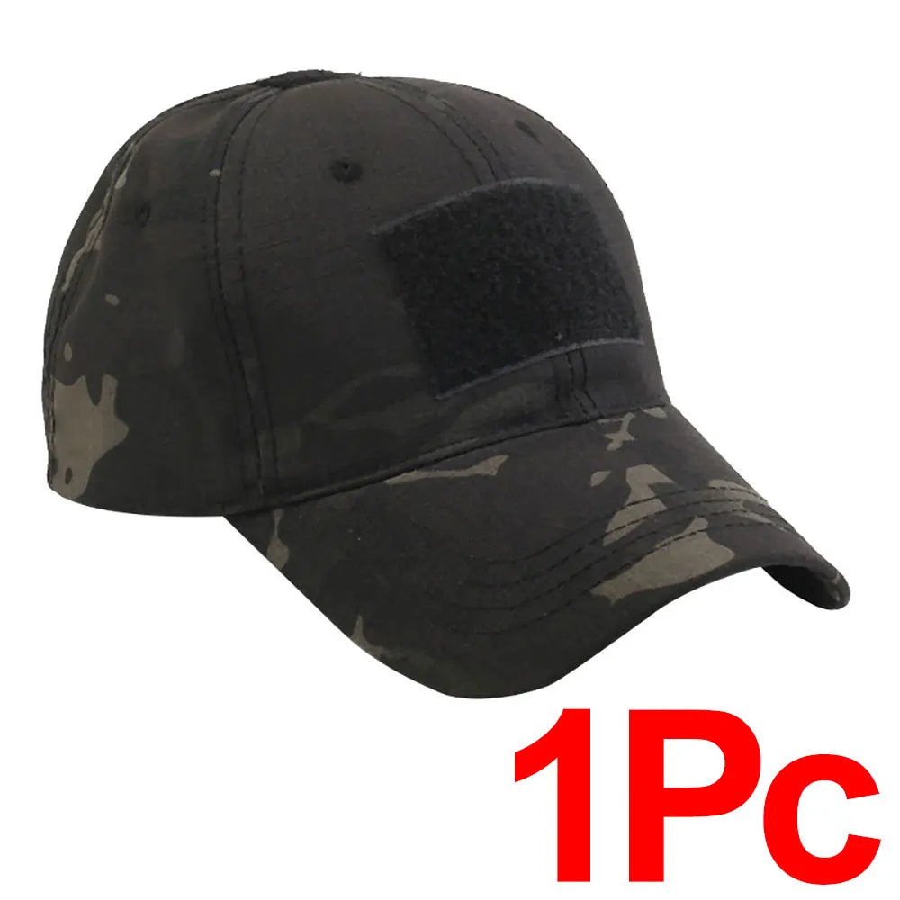 Tactical Camo Baseball Cap Adjustable Military Hat Special Forces Style Baseball Cap Outdoor Sun Protection Camouflage Hat