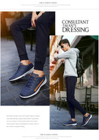 YRZL Men Shoes Spring Autumn Waterproof Walking Sneakers Leisure Male Leather Sports Shoes Non-Slip Footwear Tennis for Men