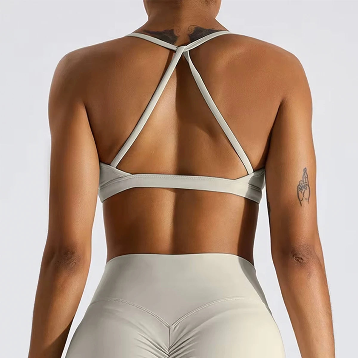 Hearuisavy Summer Scrunch Sports Bra Gym Top Women Running Back Cross Top Sportswear Yoga Underwear Fitness Workout Yoga Clothes
