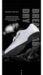 Speed Cycling Sneaker Men's Road Cycling Shoes Cleat Shoes Spd Shoes Cycling Flat Pedal Shoes Man Bike Outdoor Footwear White