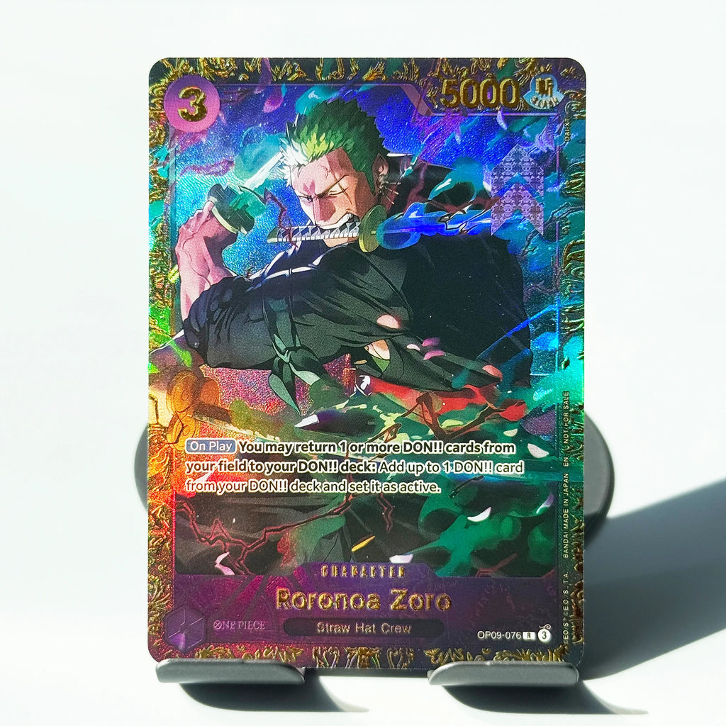 One Piece Roronoa Zoro Series Set Championship Treasure Cup Promo Anime Collectibles DIY Replica Cards Texture Card