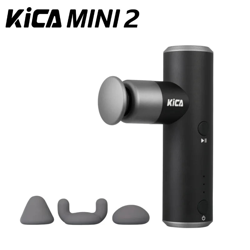 KiCA Mini 2 Fascia Gun 4 Gear Aluminum Portable 3000rpm Deep High Speed 3 Massage Heads Gun for Sport, 195g Main image