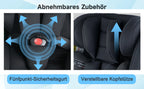 Child Car Safety Seats with 360° Direction ISOFIX rotating for Baby  5-point seat belt 0-12 Years Suitable for newborn