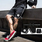 Summer Sports Shorts Breathable  Mesh Men's Drawstring Elastic Pants Running Training Pants Outdoor Fitness Jogging Straight