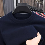 2025 New Men's Casual Sweater Round Neck Long Sleeve Knitted Sweater Diamond Pattern Fashion Versatile Top 2029