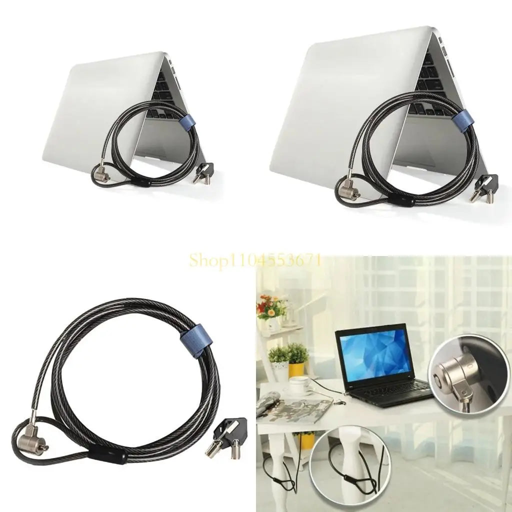 Best Seller Combination Security Lock Cable Laptop Cable Lock for 6x2.5mm Hole Laptop Protector Theft Deterrent for Desktops Main image