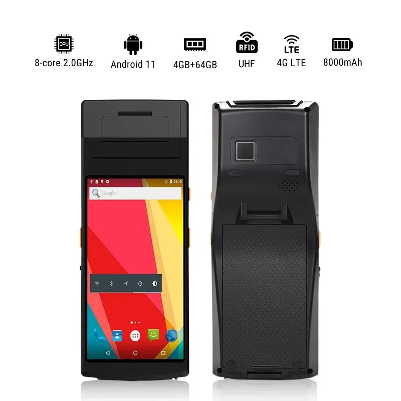 5.5 Inch Android 11 4+64G Rugged Mobile Computer PDAs for Parking Charging System Payment Terminal Handheld PDA Main image