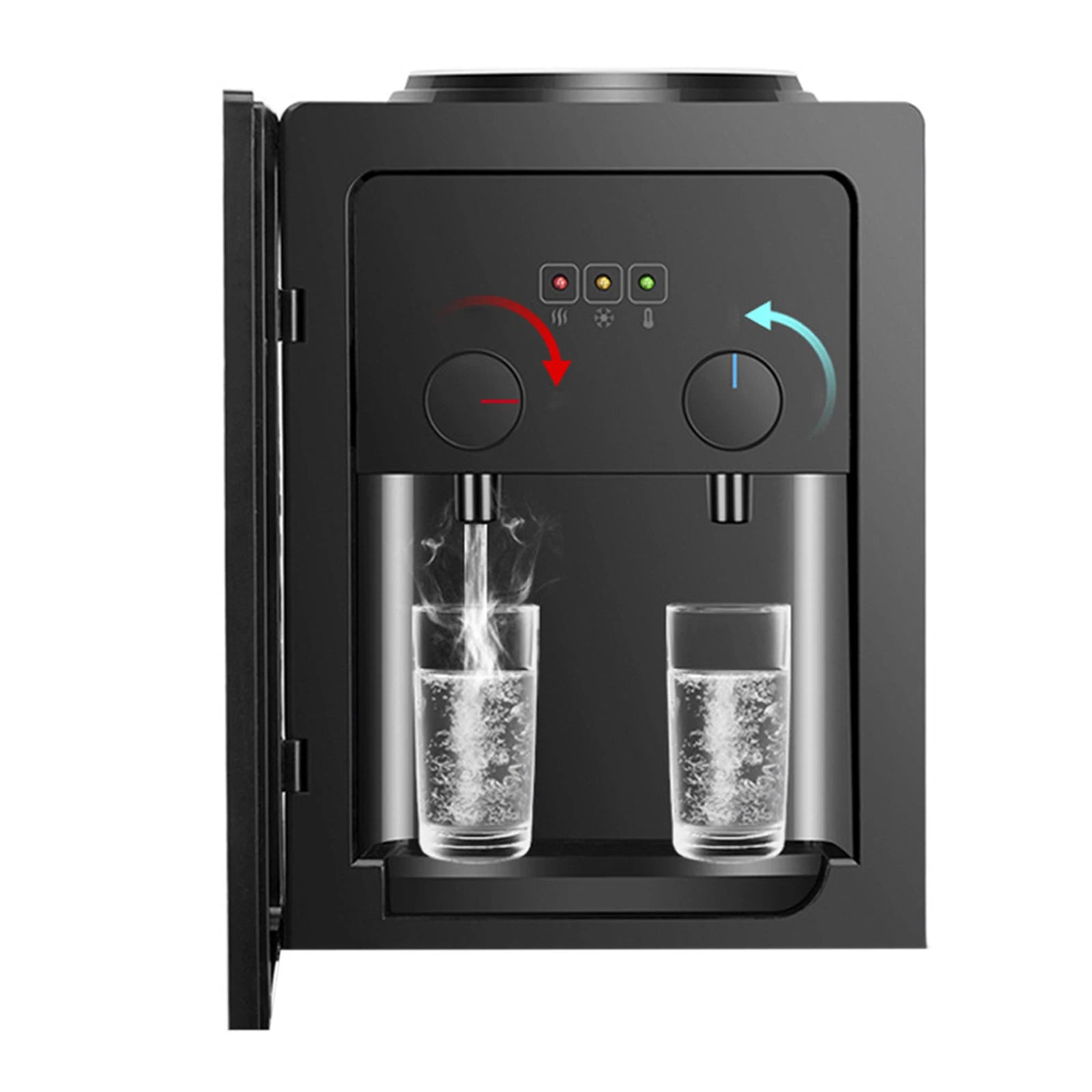 550W Desktop Water Dispenser Stainless Steel Liner PP Material 270x235x370mm 3kg Fast Heating & Cooling Dual-Use Water Dispenser
