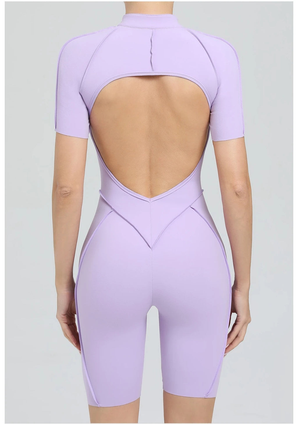 Women's Yoga Jumpsuit Hip Lift Sports Fitness Removable Padding Backless Zipper Leggings One-Piece Running Workout Gym Jumpsuit