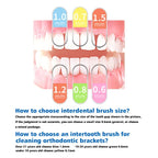 100pcs L-Shape Interdental Brush Wire Orthodontic Interdental Brush Orthodontic Toothbrush Soft Bristle Oral Care