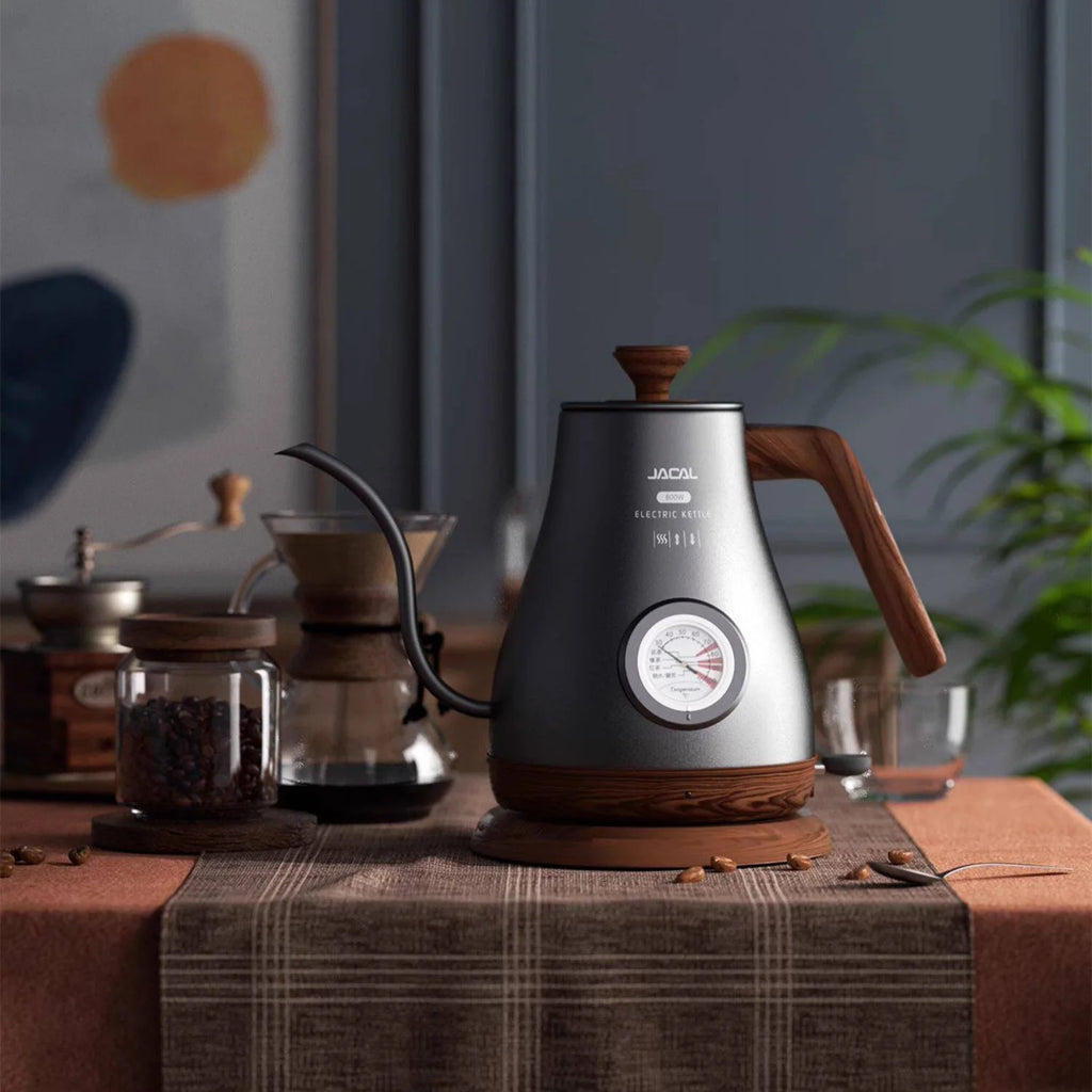 800W Electric Kettle Long Spout Coffee Kettle Tea Pot Hand Brewing Coffee Pot Tea Maker with Temperature Controller 1L
