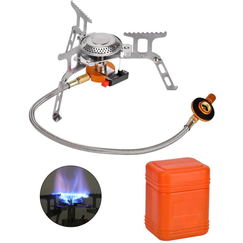 Camping Gas Stove Outdoor Tourist Burner Big Power Heater Tourism Cooker Barbecue Tourism Supplies Picnic Equipment Main image