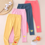 3/4-piece Autumn/Winter Children's Multi-color Combination Fashionable Slim Fit Leggings For Girls Sports And Casual Warm Pants
