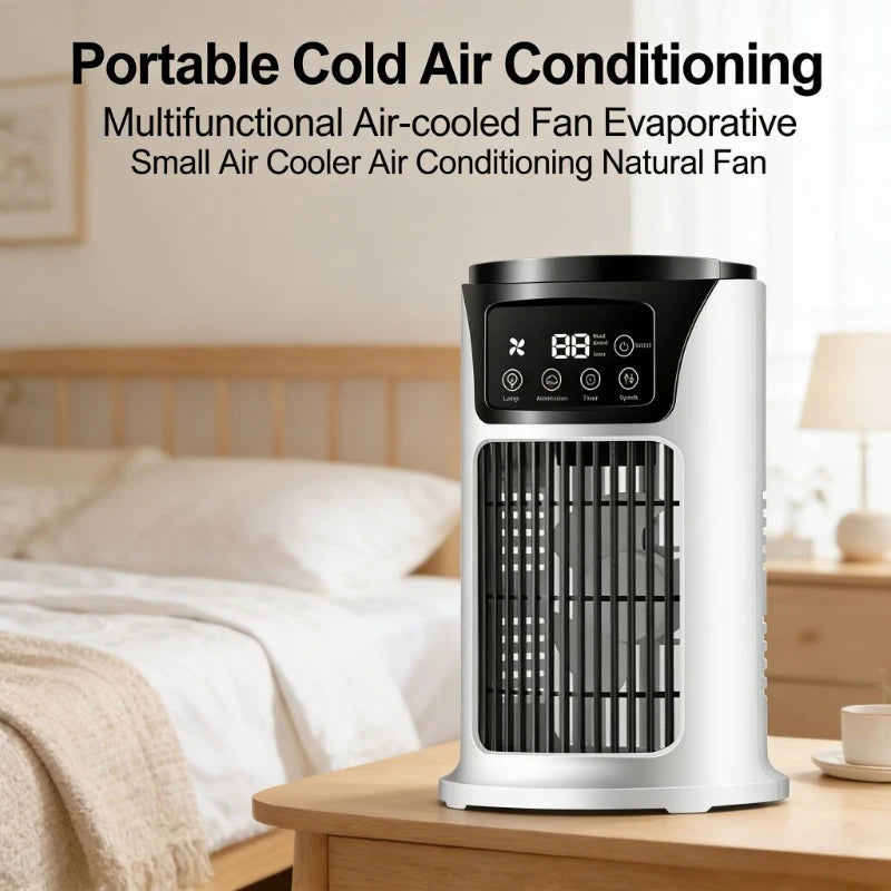 Multifunctional Evaporative Cooling Fan Portable Cold Air Conditioner Small Air Cooler Natural Air-cooled Fan for Desk