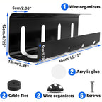 Under Desk Cable Management Tray No Drill Steel Desk Cable Management Tray with Wire Organizer and Desk Cord Organizer
