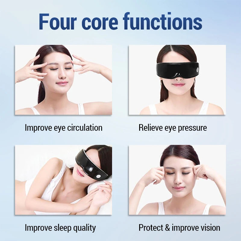 Eye Massager 9 Modes Magnetic Therapy Vibrator Smart Eye Massage Instrument Removal Relieves Fatigue Eyeball Massage Health Care