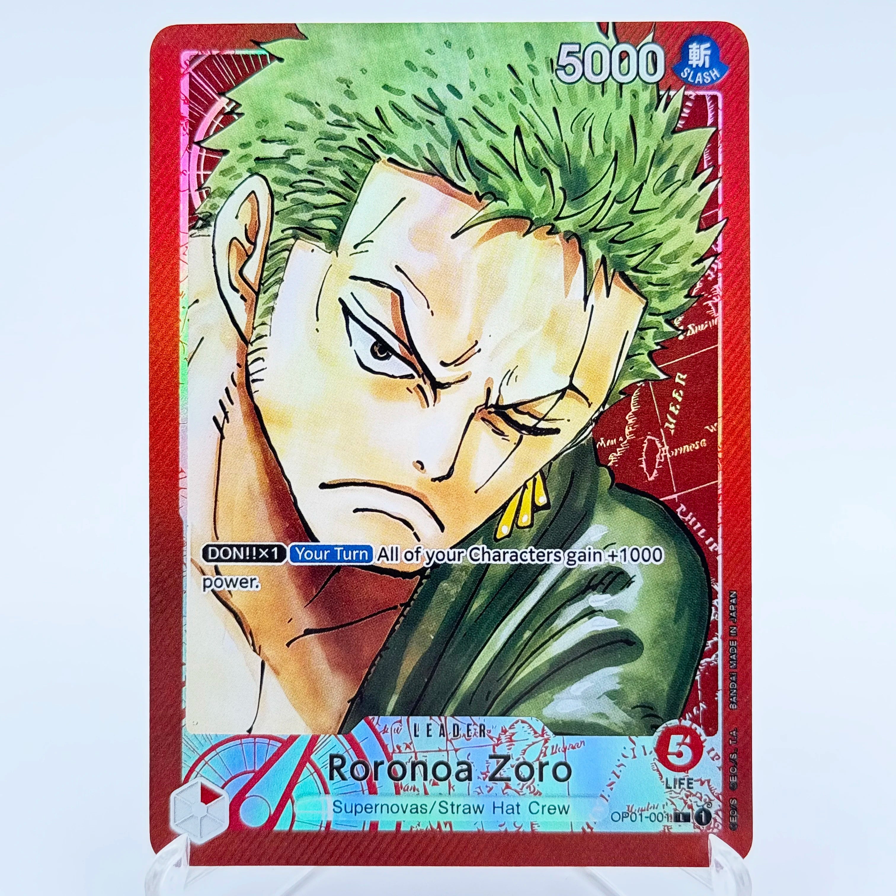 One Piece Roronoa Zoro Series Set Championship Treasure Cup Promo Anime Collectibles DIY Replica Cards Texture Card