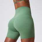 Hearuisavy Summer Soft Yoga Shorts Buttock Lift Gym Leggings Women High Waist Sports Shorts Women Running Workout Shorts Female