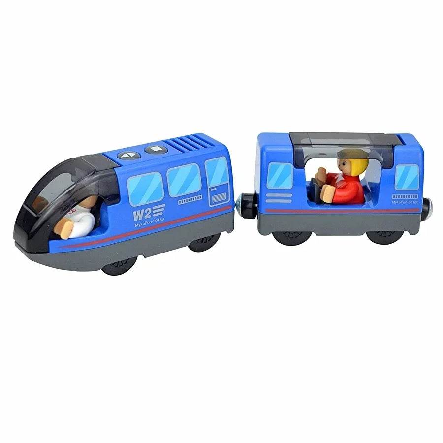 Wooden Train Toys Train Track Magnetic Set Electric Car Locomotive Diecast Slot Fit All Wood Brand Biro Railway Tracks For Kids