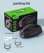 ZEALOT-S97 80W Bluetooth Speaker Powerful Wireless Speaker with Portable Handle, for Party, Camping，RGB colorful light