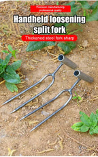 Handheld Adjustable Gardening Two Teeth Fork Stainless steel multifunction Gardening Spade Fork