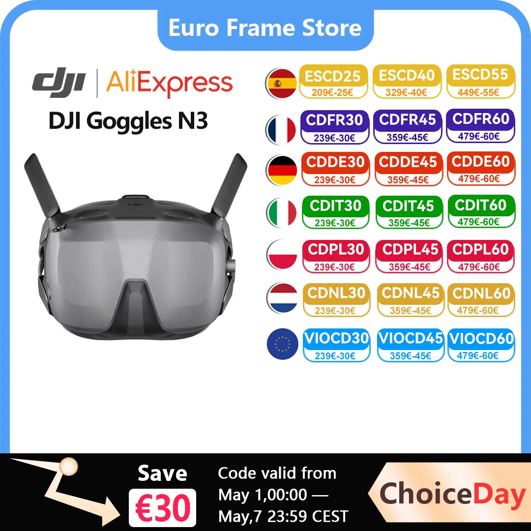 DJI Goggles N3 FPV Goggles 1080p Ultra Wide Screen Immersive Flight Experience FPV Wireless Streaming Goggles N3 New Original Main image