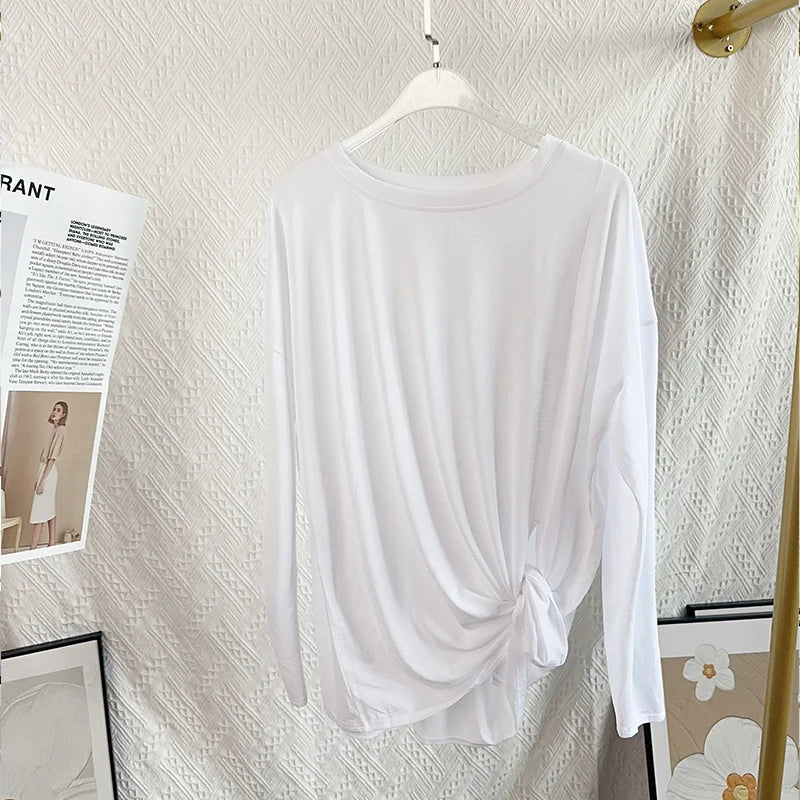 Women's Yoga Shirts Sports Tops Long Sleeve O-neck Breathable Running Shirt Loose Fitness Clothes Gym Sportwear Pilates T-shirts