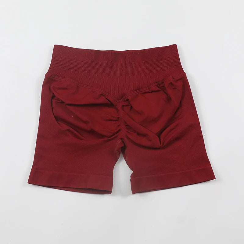 Impact Shorts 4.5" Seamless High Stretch Low Ribbed Band Subtle Glute Contour Shorts Fitness Workout Yoga Gym Shorts