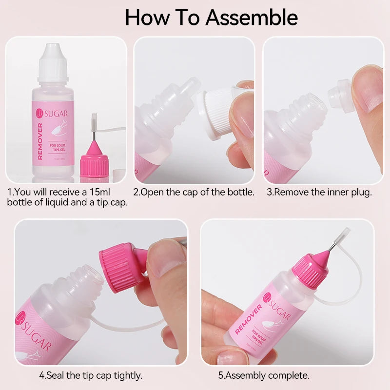 UR SUGAR 3PCS False Nails Set With 420Pcs Matte Soft Gel Tips Solid Glue Gel Remover Quick Nail Extension Kit Nail Beauty Starte