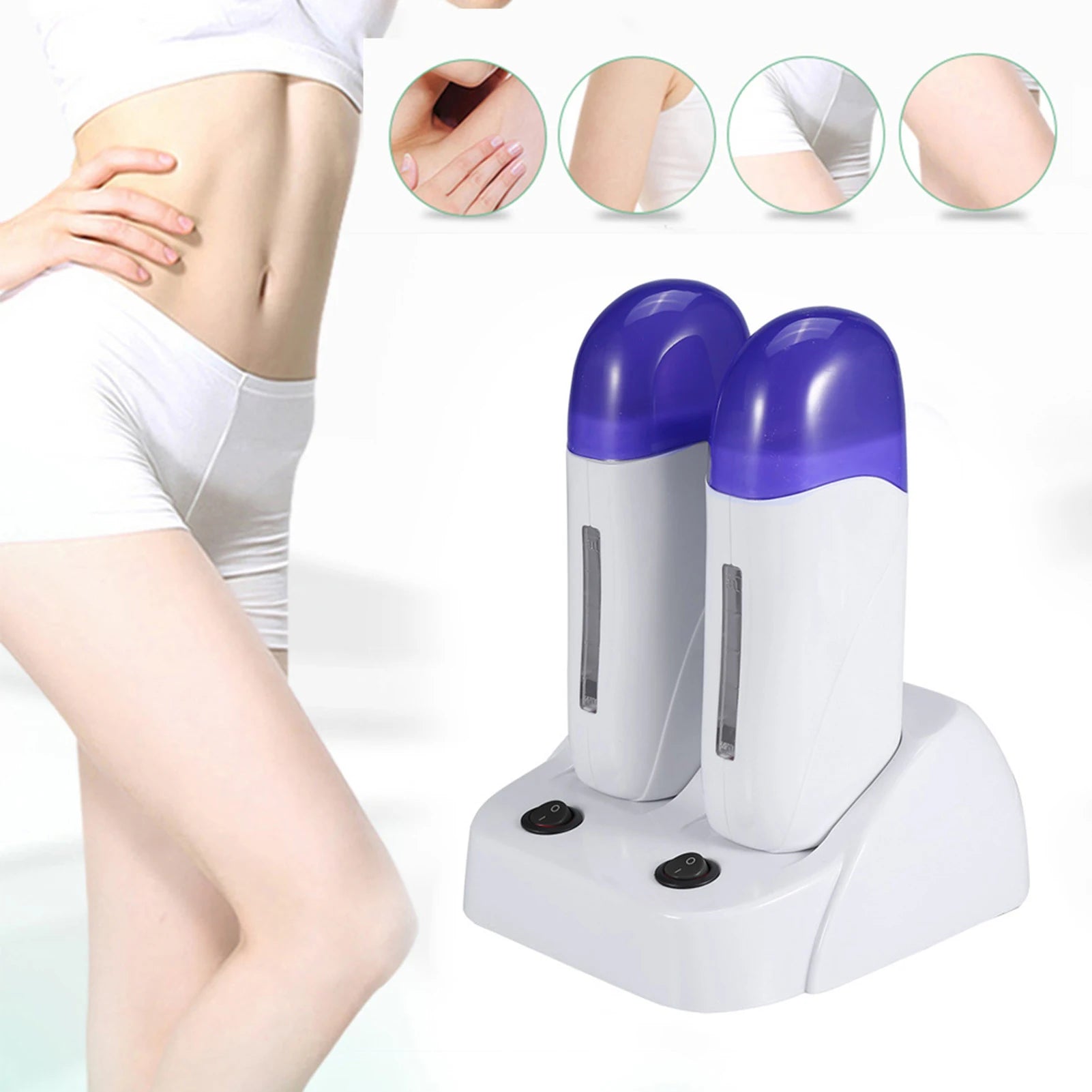 3 Types Cartridge Wax Depilatory Roller Warmer Heater Waxing Body Hair Removal Machine Wax Cartridge Heater Cartridge Wax Roller