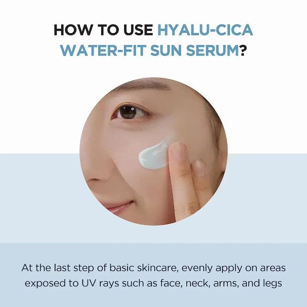Skin1004 Korean Skincare Centella Sun Serum SPF50+ - Hyaluronic Acid UV Protection, Sensitive Skin