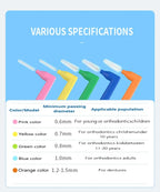 100pcs L-Shape Interdental Brush Wire Orthodontic Interdental Brush Orthodontic Toothbrush Soft Bristle Oral Care
