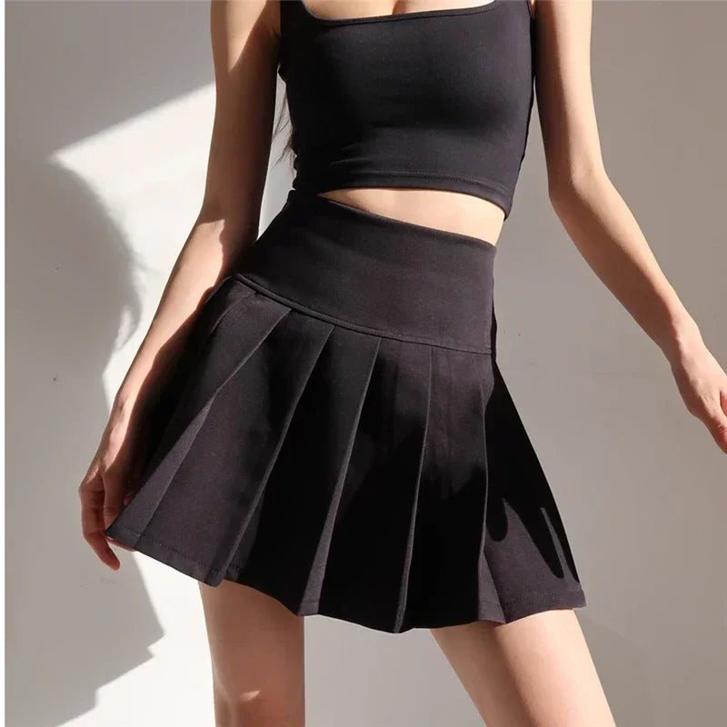 American School Y2k Style Summer Short Pleated Skirt For Women 2024 High Waist Sexy Hotsweet Mini Skirts Female Main image