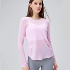 Yoga Suit Women's Long-sleeved Shirts Beautiful Back Sports Suit Tops Slim Loose Blouse Pilates Fitness Gym Suit Running Clothes