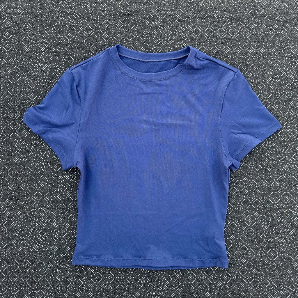 2026 NEW Short Sleeve Seamless Yoga Top Fitness Set Women Workout Running Sports Shorts Gym Suit