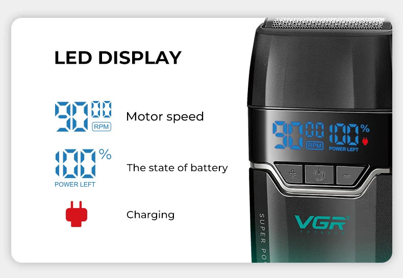 VGR Hair Clipper Professional Hair Cut Machine Face Shaver Barber Clippers Beard Trimmer Metal Trimmer for Men V-003 V-906 V-308