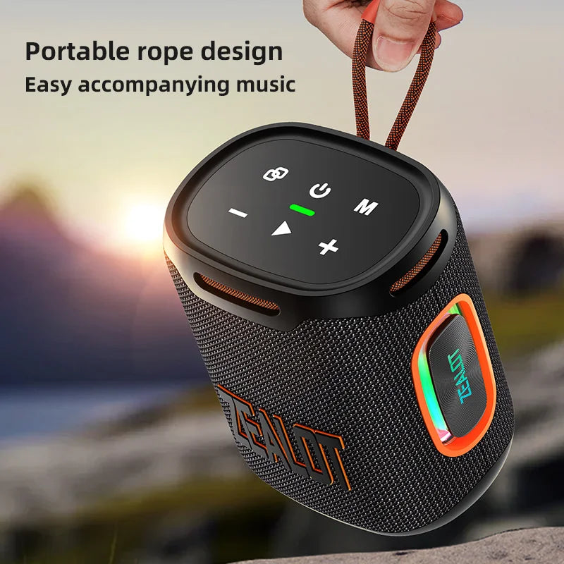 S122 25W Wireless Bluetooth Speaker Outdoor Portable Mini Waterproof Speaker with Light 6000mAh Battery Bass Boost for Outdoor