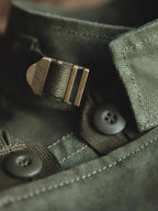 Swedish motorcycle jacket, men's retro military green casual cropped jacket, 100% cotton canvas workwear asymmetric safari style