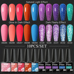 10/12PCS/SET Cat Magnetic Gel Nail Polish Set 9D Reflective Glitter Gel Semi Permanent UV Gel Soak Off Sparkling Nail Art Kits