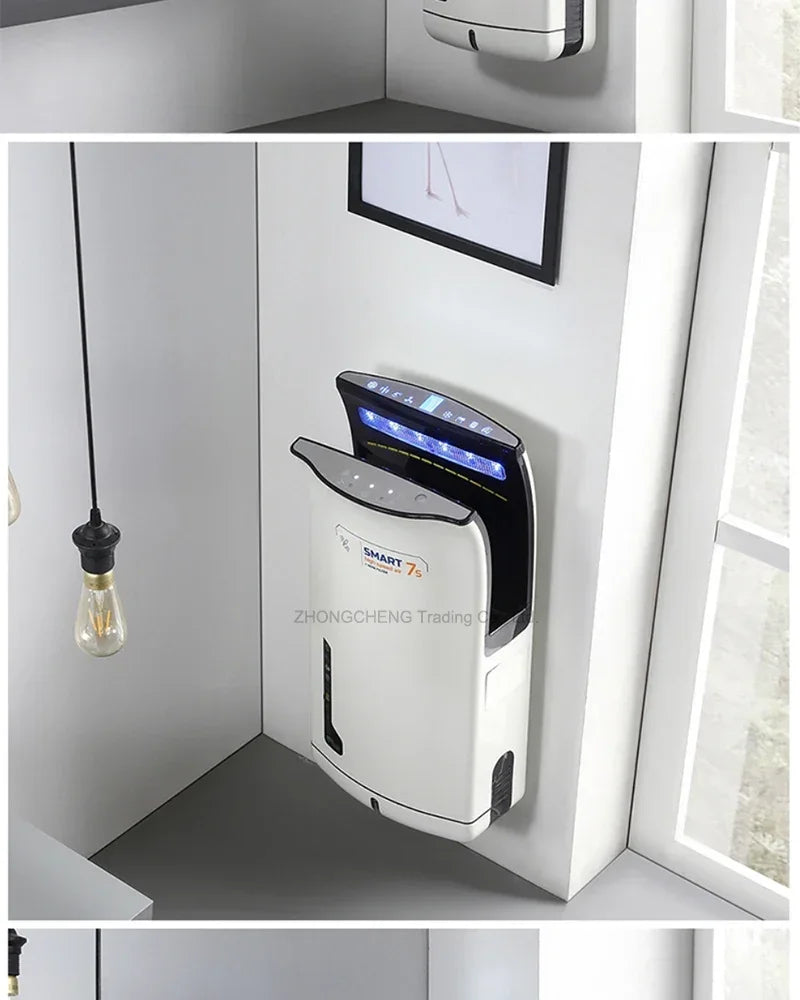 Full New Hand Dryer Induction Hotel Restauran High Speed Jet-type Hand Drying Machine Double-sided hand dryer 220v