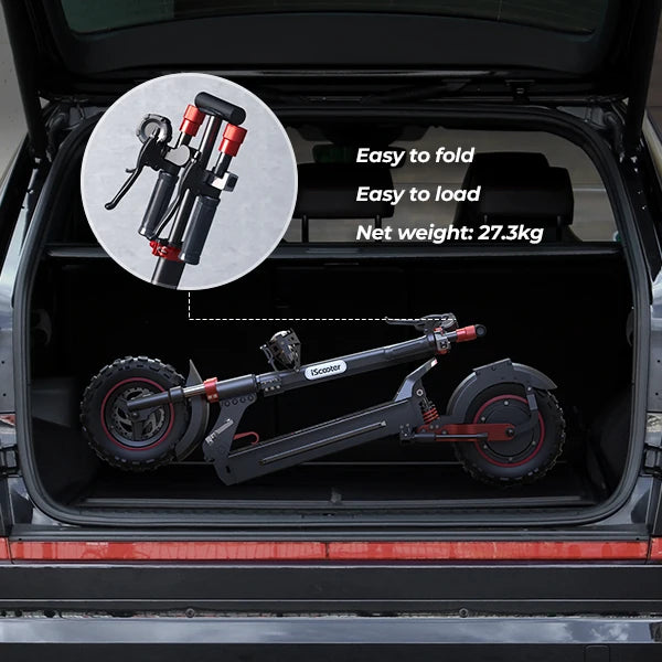 iScooter iX5S  Adults Electric Scooter 1000W Motor 48V15Ah Battery 11Inch  All Terrain Tire Foldable Electric Scooter
