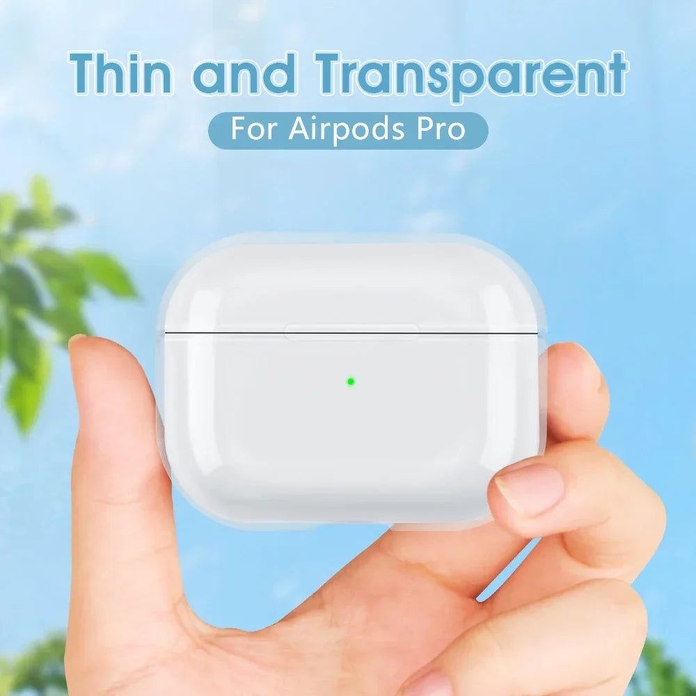 Transparent PC Earphone Case For AirPods 4 3 2 1 Pro 2 USB C Cover Hard Anti-fall Clear Headphone Coque For AirPods 4 4th Pro2